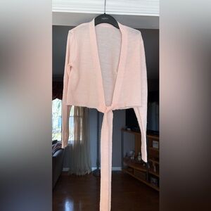 Revolution Dance Kids Light Pink Tie-Front Sweater SC/MC